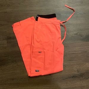 Greys Anatomy Bright Coral Scrub Pants